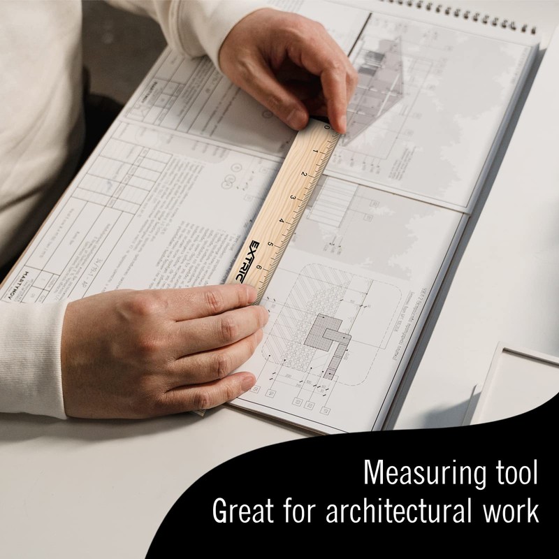 Ruler 12 Inch, Architectural Scale Ruler, 1/8 Inch Scale Rulers,