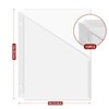 Fyess 15Pack 3 Hole Punch Clear Plastic Document Folders,Organized Up
