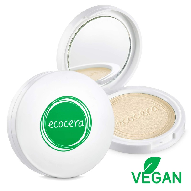 ECOCERA Compact Powder Banana Transparent Face Powder Hypoallergenic Natural Vegan