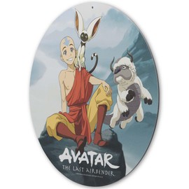 Avatar The Last Airbender Round Metal Sign - Fun Avatar Wall Decor for Kids' Bedroom or Movie Room