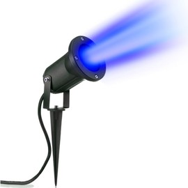 Auraglow Deep Recessed Garden Spike Light GU10 Holder IP65 Outdoor Uplighter - Blue