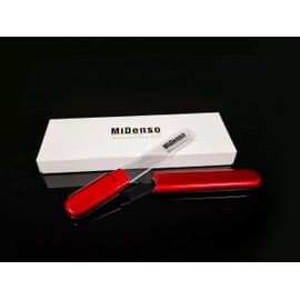 MiDenso Premium Glass Nail File with Case, Crystal Diamond Salon Best Beauty Nail Buffer for Natural and Acrylic Nails Christmas Gift for Woman and Man,Wine Red