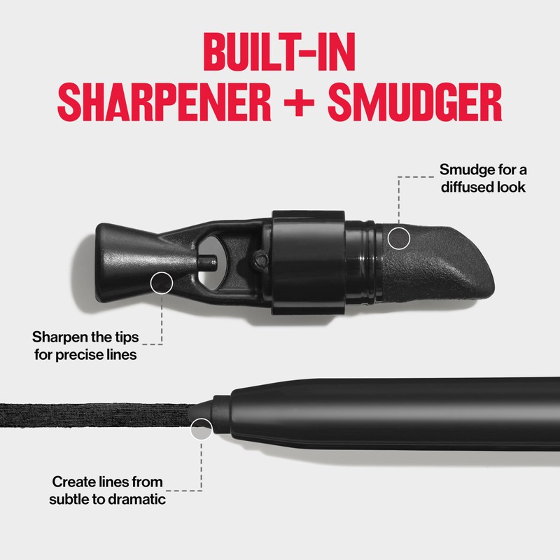 REVLON ColorStay Pencil Waterproof Eyeliner, Smudge-Proof, Eye Makeup with Built-In