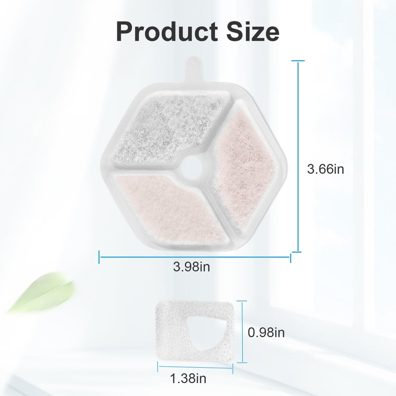 9 Filters + 9 Sponges Cat Water Fountain Filters Replacement