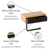 WENKO Bambusa Toilet Roll Holder with Practical Shelf Made of