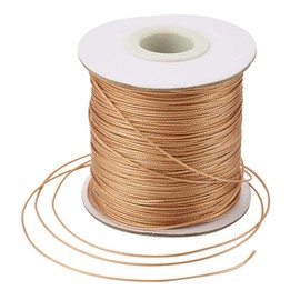Cheriswelry Goldenrod 0.5mm 180m Polyester Cord with Spool for Jewellery Making