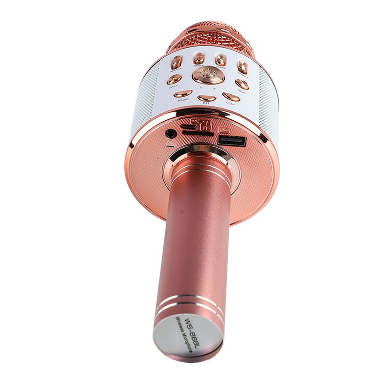 Kids Singing Microphone Portable Handheld Wireless Bluetooth Condenser Mic Speaker