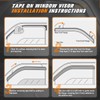 4Pcs Car Window Visors Rain Sun Guard Deflector Compatible with