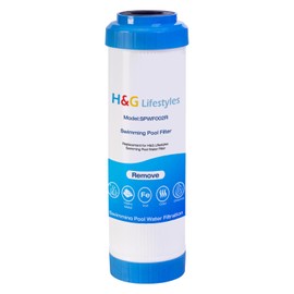 H&G lifestyles 10 x 2.5 Replacement Pool Filter Cartridge for Above Ground Pools – KDF, GAC, Silver & Iron Removal Resin –Removes Iron Heavy Metal Odor Improve Water Taste