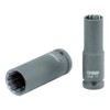 KS Tools 515.0973 1/2-Inch 12-Point Impact Socket, Long, 27 mm