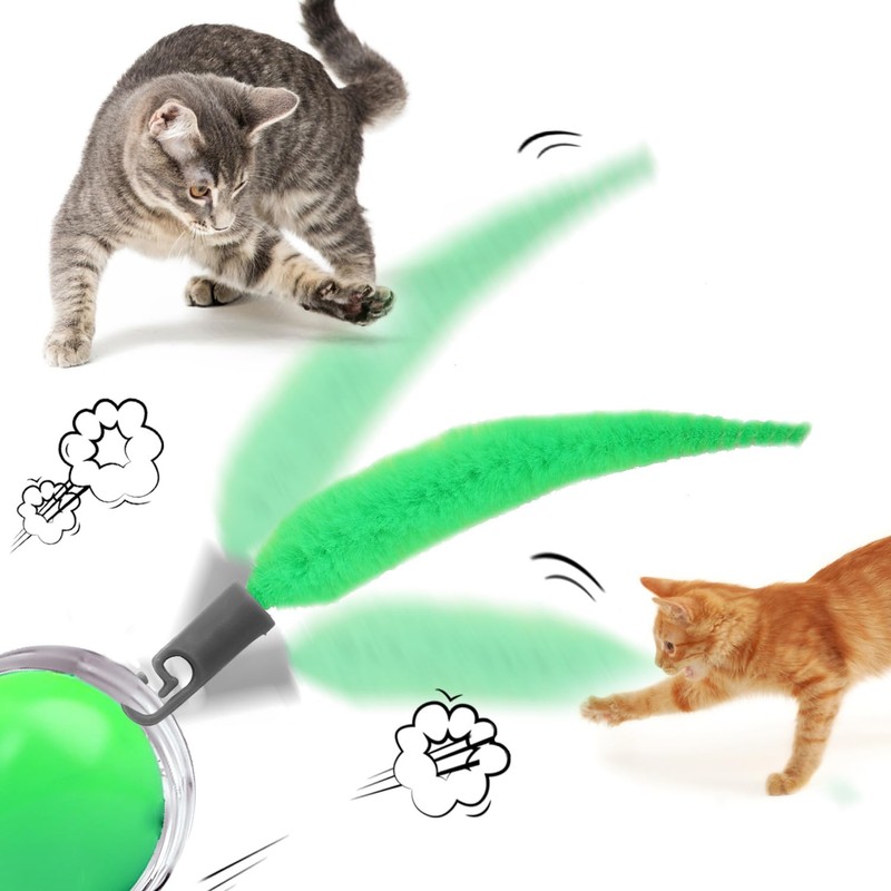 BOXOB 5pcs Cat Ball Toy Replacement Tails, Interactive Cat Toy