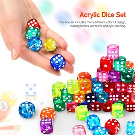 EXCEART 100pcs Bar Dice Drinking Game Dice Small Dice Mtg Counter Color Teaching Materials Drinking Game Toys Game Dice Math Addition Dice Set Game Dice