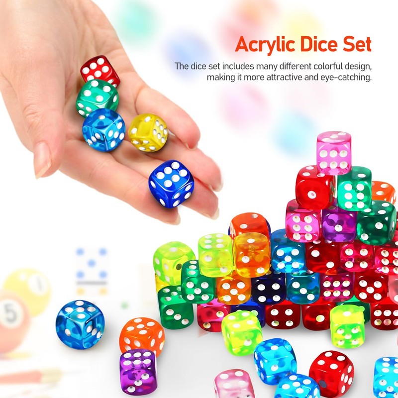 EXCEART 100pcs Bar Dice Drinking Game Dice Small Dice Mtg