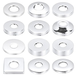 2 Pieces Diameter 25 mm (3/4 Inch) Cover Rosette Stainless Steel, Chrome-Plated Pipe Cover, Tap Cover, Pipe Cover, Wall Rosette Stainless Steel, Rosettes for Shower Fittings, Taps, Radiators (Silver,
