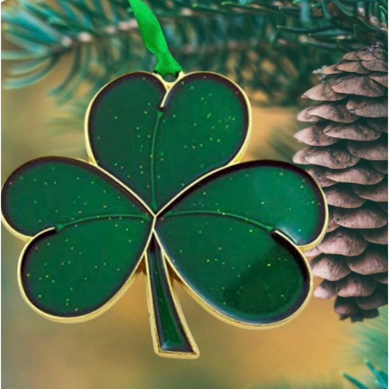 Irish Christmas Ornament Shamrock Symbol of Ireland Tree Decoration, 3