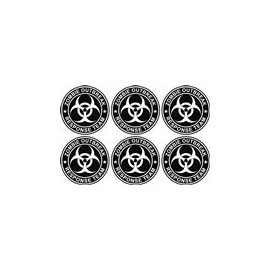 6 - 2" Zombie Outbreak Response Team Sticker Decal Black/White