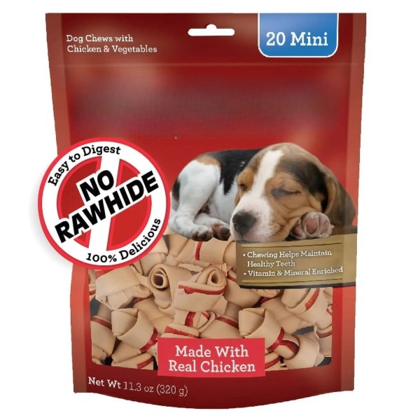 Unbranded Classic Bone Mini Rawhide Free Chews for Dogs Made