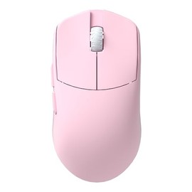 Lamzu Maya X Wireless Gaming Mouse, Ultra Lightweight 47g, Optical Switch, Maximum 30000 DPI, Symmetrical, MCU Nordic 52840, Dust-Proof Encoder, PAW3950 Sensor(Larger Maya) (Pink)