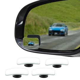 Lyxheth 4PCS Blind Spot Convex Car Mirror, Side Mirror Blindspot, Rear View Mirrors with Wide Angle Adjustable Stick, Universal Car Blindspot Mirrors Exterior Accessories for Cars (Rectangle, 4PCS)
