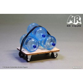 MR.Figure MRA009: Mr. Figure 1/12 scale water bottle x 3, Luggage Carrier, and strap