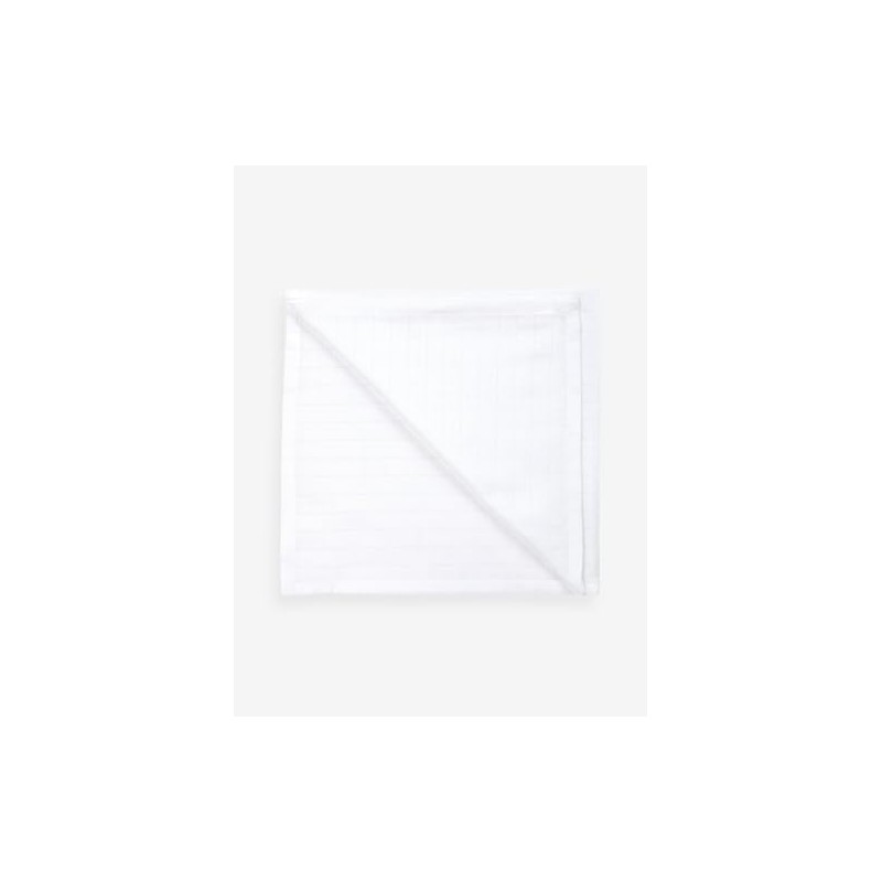 NEXT Baby Muslin Squares Pack of 4, White, Medium