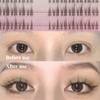 Manga Lashes Natural False Eyelashes Wispy Individual, 3D-C-6~12mm Cluster Lashes