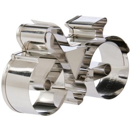 Staedter Road Bike or Bicycle Embossing Cookie Cutter, 9 cm, Stainless Steel Silver, 9 x 30 x 30 cm