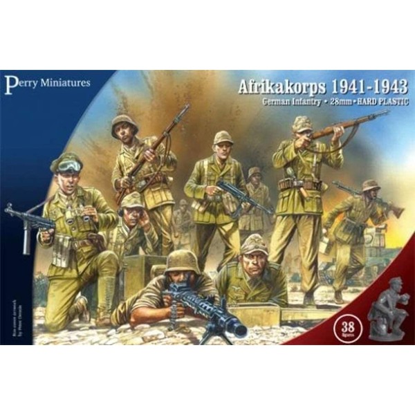 Perry Miniatures Plastic Toy Soldiers Kit 28mm World War II German Infantry Afrika Korps 1941-43 (38)