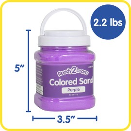 READY 2 LEARN Colored Sand - Purple - 2.2 lbs - Play Sand for Kids - Perfect for Wedding Unity Ceremonies, Crafts, Sensory Bins and Vase Filler