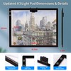 Elice Rechargeable A3 Light Pad with Carry Bag, Top Clip,
