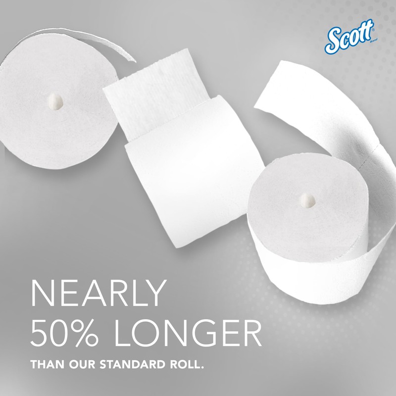 Scott Professional Essential Coreless High-Capacity Standard Roll Toilet Paper, Bulk