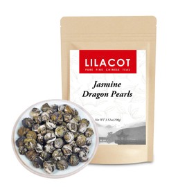 LILACOT Jasmine Dragon Pearls Green Tea Jasmine Scented Green Tea with Amazing Aroma Health Jasmine Green Tea 100g