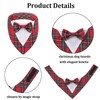 HDGDT Adjustable Red Plaid Christmas Dog Tuxedo Bandana with Bow