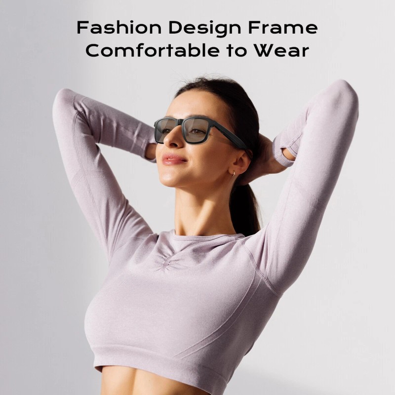 XO Men Smart Glasses Shades Photochromic Bluetooth Audio Sunglasses Anti-blue