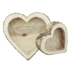 FRANK FLECHTWAREN Birch Plant Heart Set of 2 for Wedding Valentine Birthday Arrangement Love