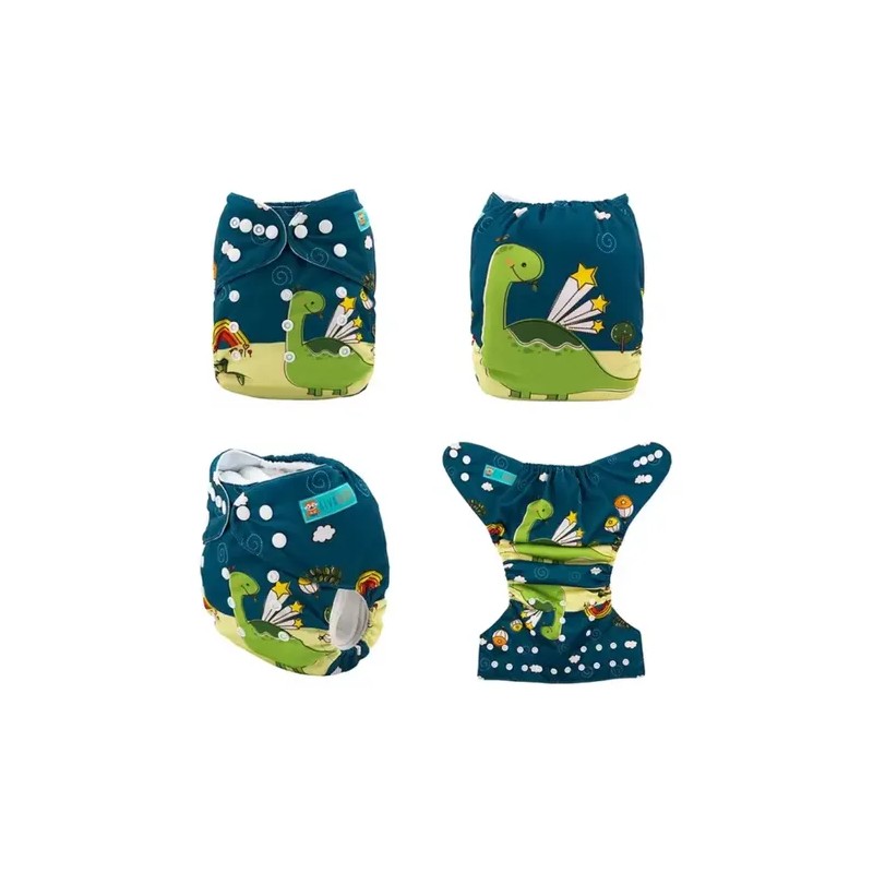 4 Pañales Ecológicos Alva Baby Con Absorbentes Microfibra