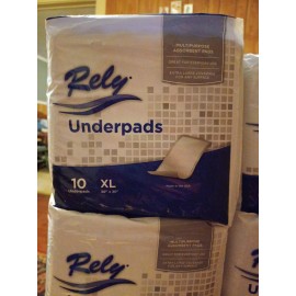 Rely Underpads XL 30" x 30" RLYASU300 ~ Qty: 10 Underpads