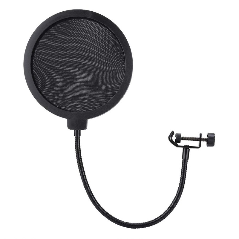 Shield Mic Filter, Gooseneck Noise Reducing Microphone Pop Filter, Protective