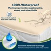 Sensalou Waterproof Mattress Protector 90 x 200 cm Beige –