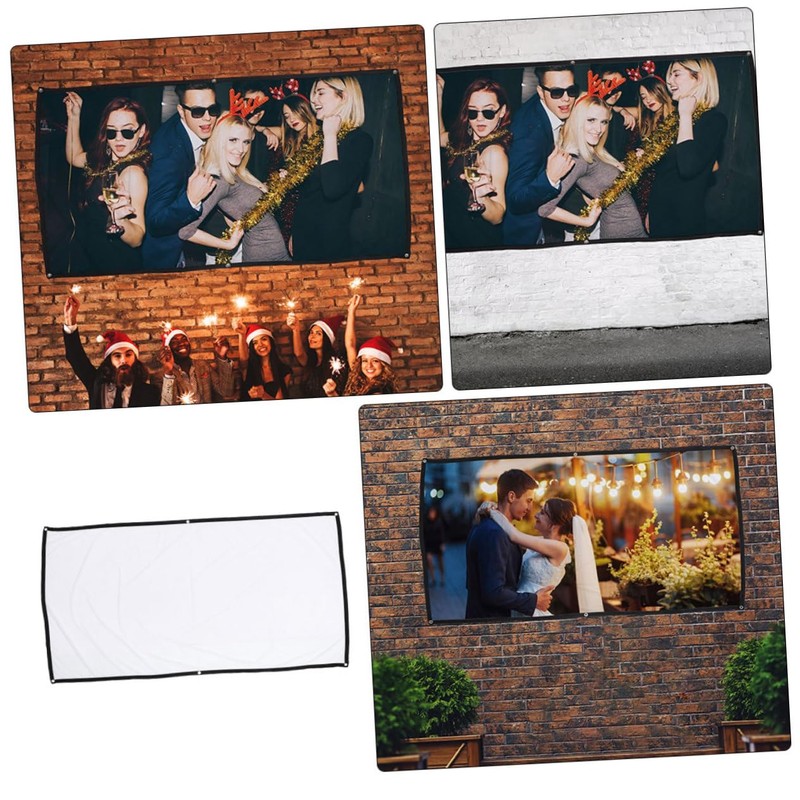 LABRIMP Folding Projector Screen Portable Polyester Projection Screen for Indoor