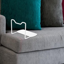 DECHOUS 2 Sets of Non-Slip Mattress Frame Mattress Gripper, Mattress Holder, Mattress Slip Protection Holder, Friction Stopper for Mattresses, Mattress Glide Stopper, White, Iron, 2 Pieces x 2