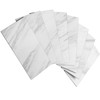 AULIGET 4-Piece White Marble Look Peel and Stick Backsplash Wall