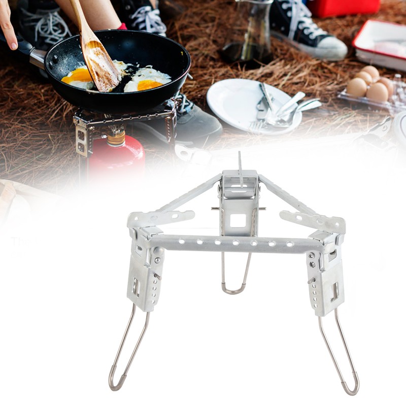 Foldable Gas Stove Pot Rack Bracket Canister Stand Fuel Grill