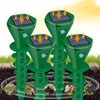 Mole Repellent Solar Powered, 4 Pack Ultrasonic Gopher Repeller IP65