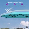 PURPLE LEAF 15ft Patio Market Umbrella with Base Double-Sided Rectangle