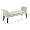 HOMCOM End of Bed Bench with Button Tufted Design, Upholstered
