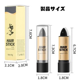 Xnuoyo Hair Color Stick, Lip Type, Temporary Hair Dye, Hair Color Pen, Temporary Hair Color, Lipstick, Gray Hair Cover, Easy DIY, Color Just On The Go, Portable Size for Men and Women (Black)