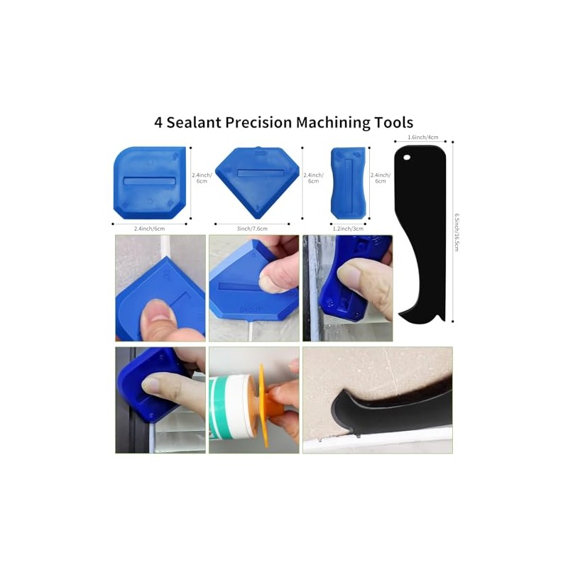 Caulking Tools, 5 in 1 Silicone Caulking Tool Kit, Sealant