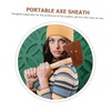 Yardwe Portable Light Brown Pu Leather Axe Cover, Hatchet Protective