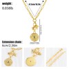 NEKOL Evil Eye Charm Necklace for Women, 14K Gold Plated